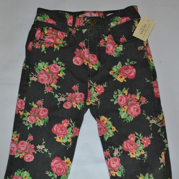 New Guess 1981 High Rise 3 Zip Crop Jeans SZ 23 - Picture 7 of 7